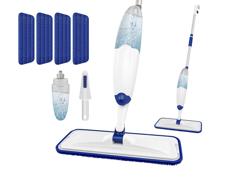 HOMTOYOU Microfiber Flat Mop with Sprayer Review