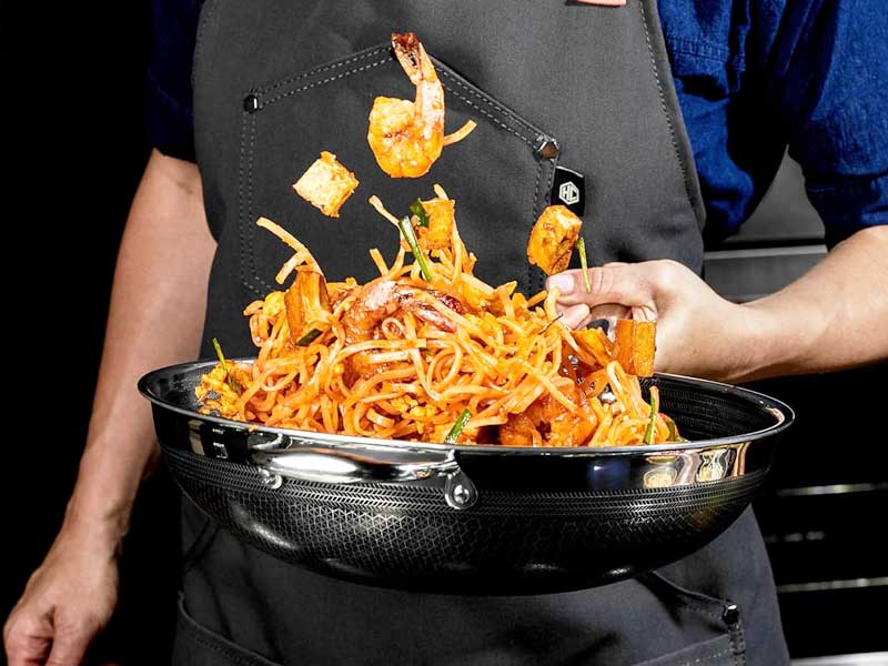 HexClad Hybrid Nonstick 12-Inch Wok for Calm, Capable Everyday Cooking
