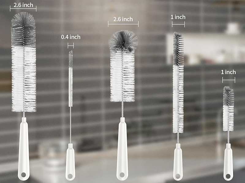 MR.SIGA 5 Pack Bottle Brush Cleaning Set Brings Ease to Everyday Bottle Cleaning