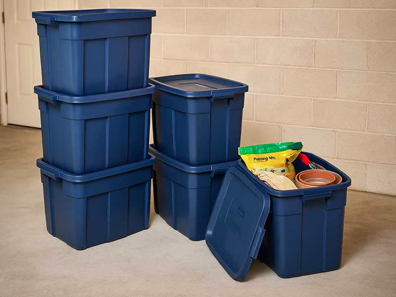 Organize Smarter with Rubbermaid Roughneck Tote 18 Gal, 6 Pack