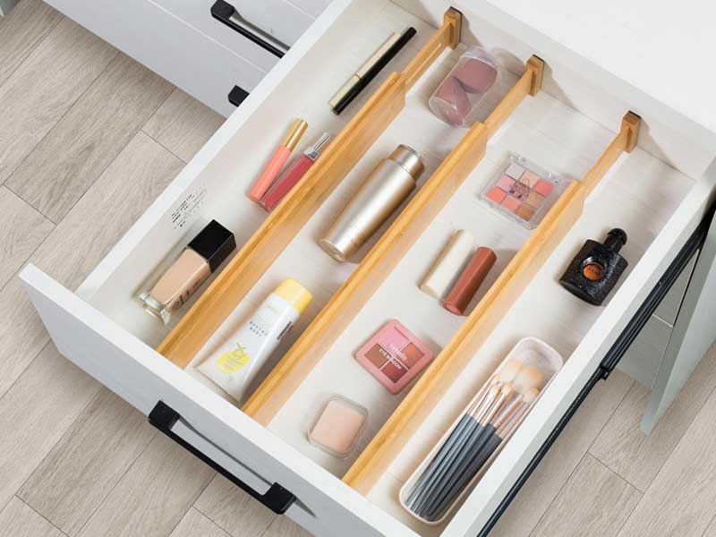 VaeFae Adjustable Bamboo Drawer Dividers Bring Calm to Everyday Storage